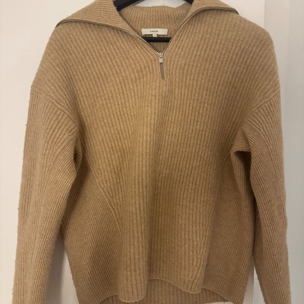VINCE Cashmere zip up Sweater